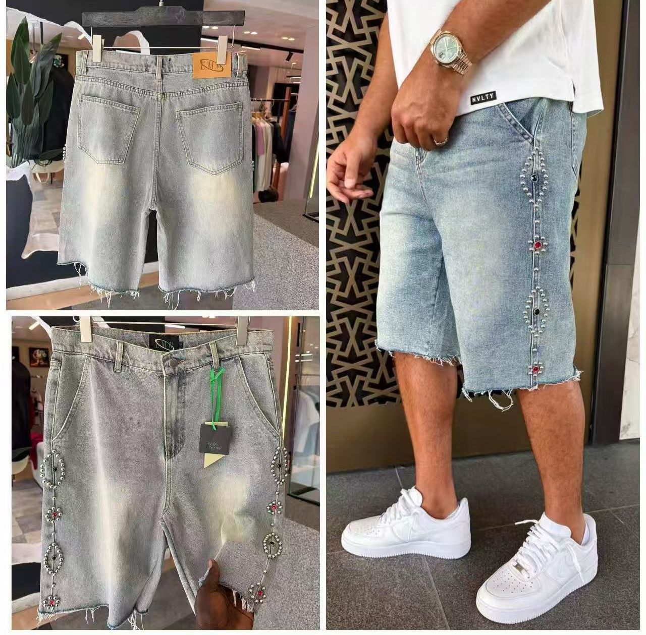 New stone baggy shorts
